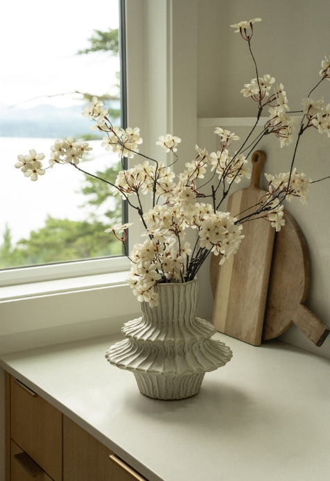 Stria Stoneware Layered Vase