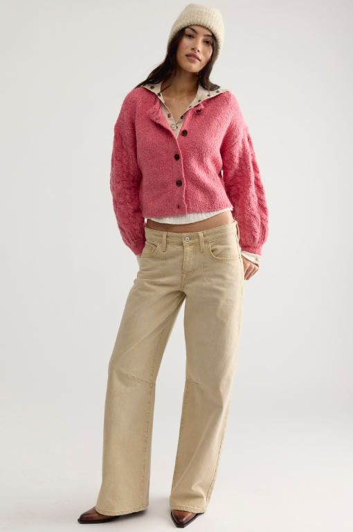 Thistle Cardi- Vintage Rose