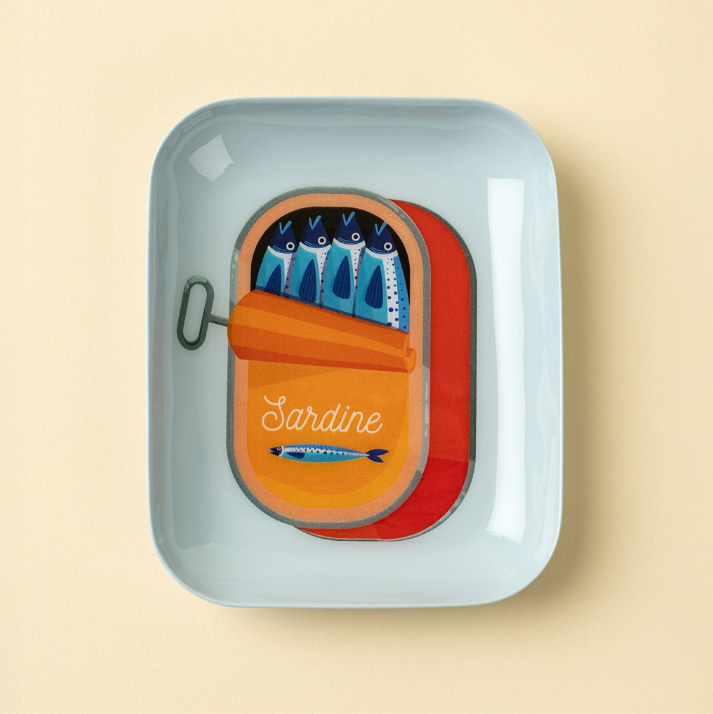 Sardines Decorative Enameled Tray