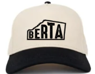 Berta Classic 5 Panel Hats- Beige/Black