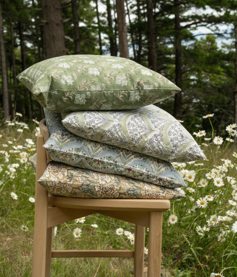 Sakura Block Print Pillow