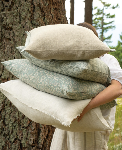 Selvage Pillow - Sky Blue