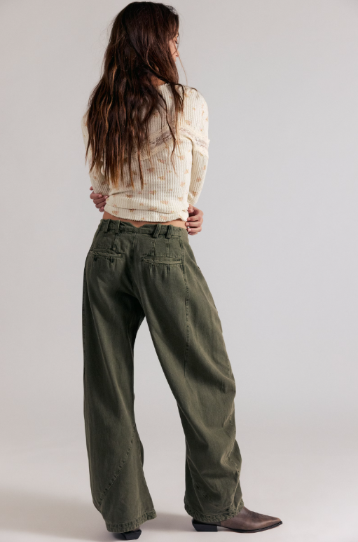 Spotlight Washed Trouser- Dusty Olive