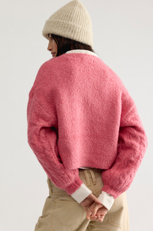 Thistle Cardi- Vintage Rose