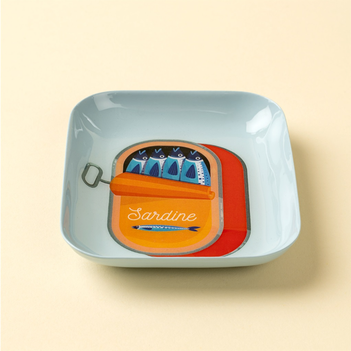 Sardines Decorative Enameled Tray