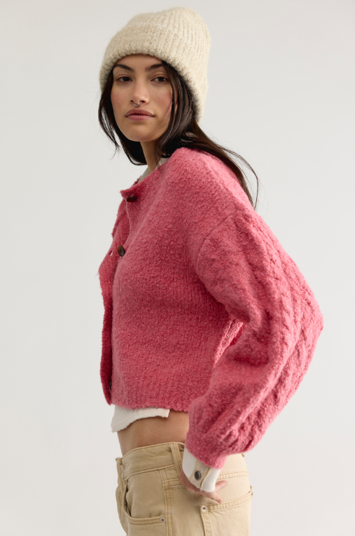 Thistle Cardi- Vintage Rose