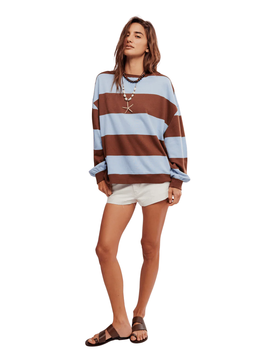 Classic Stripe Crew- Periwinkle Combo
