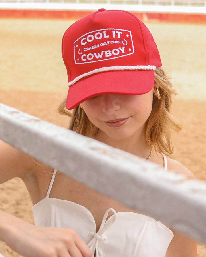 Cool it Cowboy Trucker Hat - Red