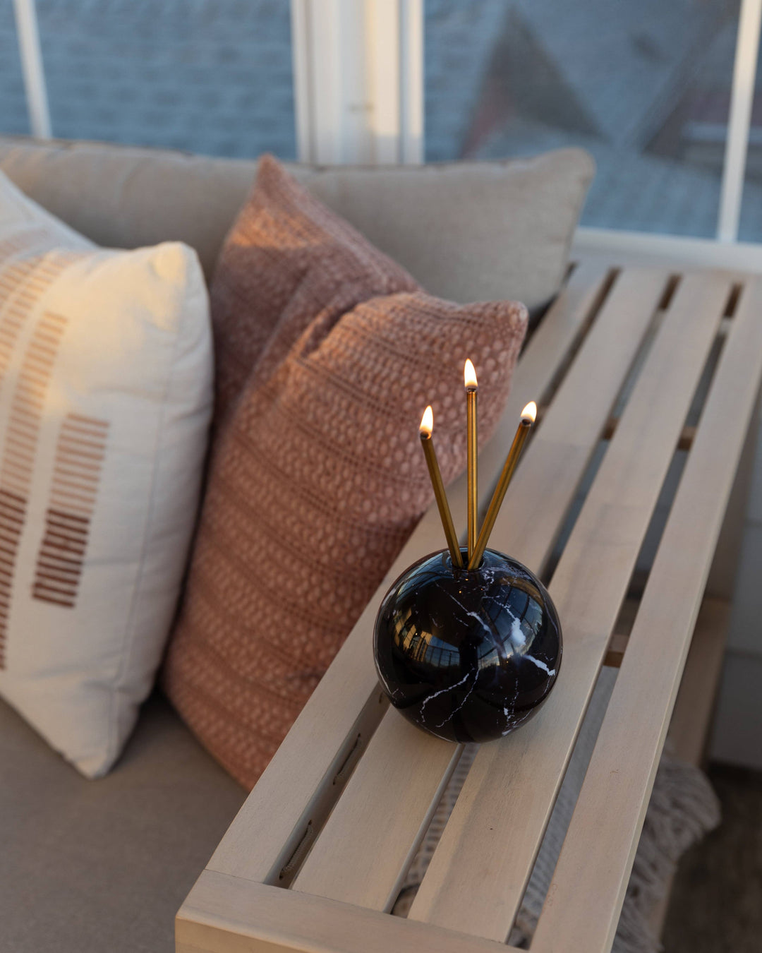 Neva Vase, Black Marble