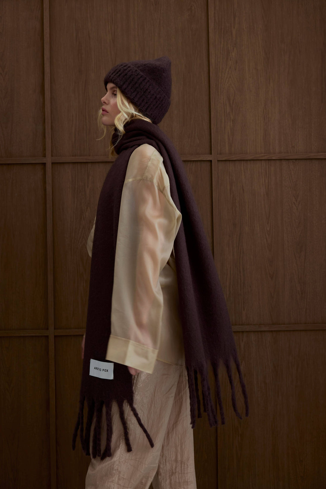 The Reykjavik Scarf - 100% Recycled - Ground Coffee