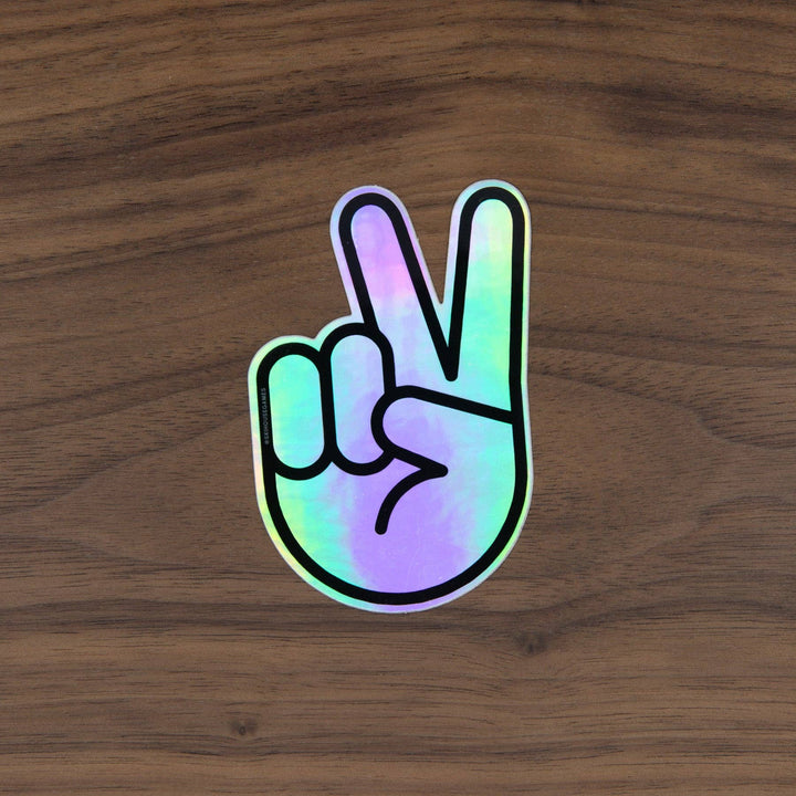 Peace Sign Holographic Sticker