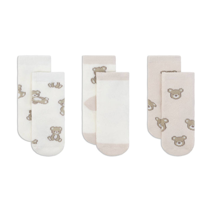 6PC Pack Woven Knit Socks in Gift Box: Beige