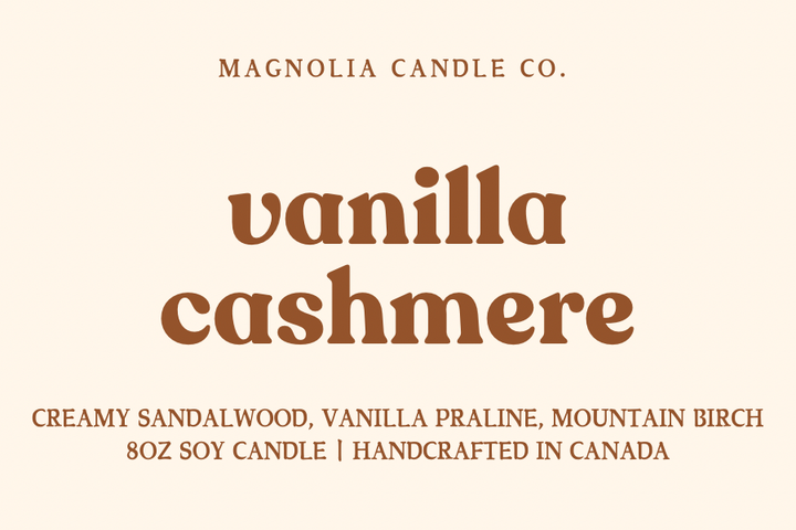 Vanilla Cashmere 8 oz Candle