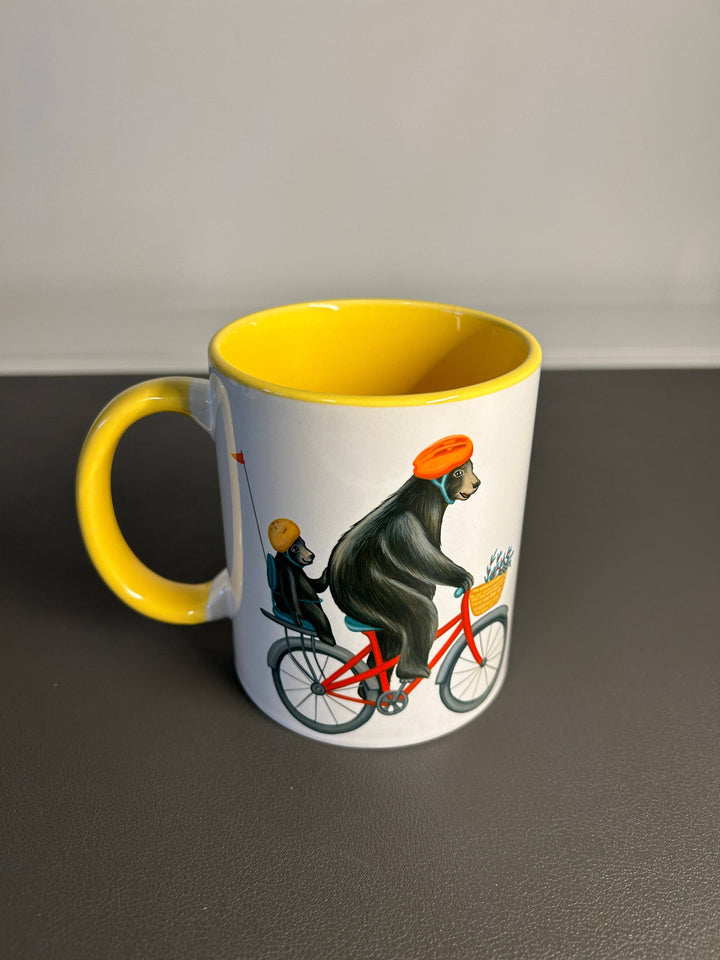 Bears riding a Bike Mug: 11oz - 325ml