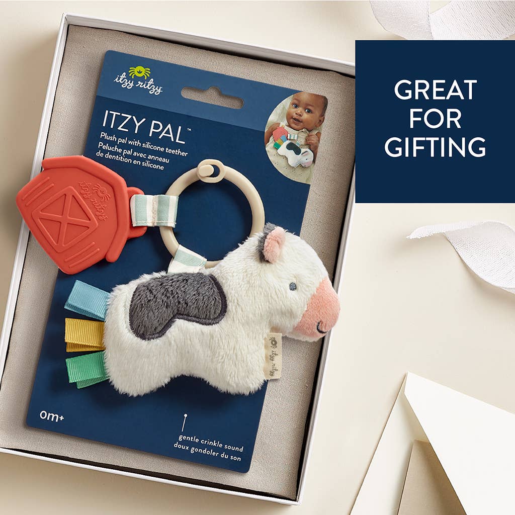 Itzy Pal™ Plush + Teether: Cow