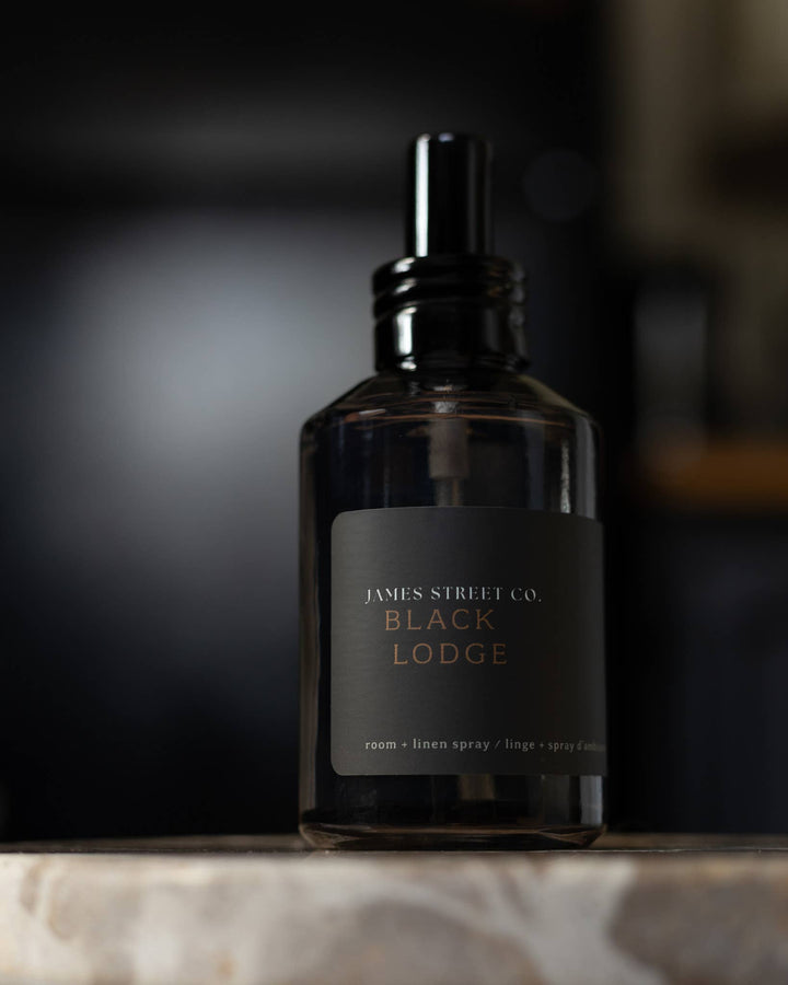 Black Lodge - Room Linen Spray 118ml | Comforting Woody Smoke