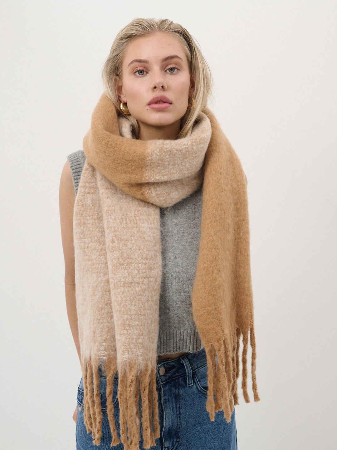 Caramel Fluffy Scarf