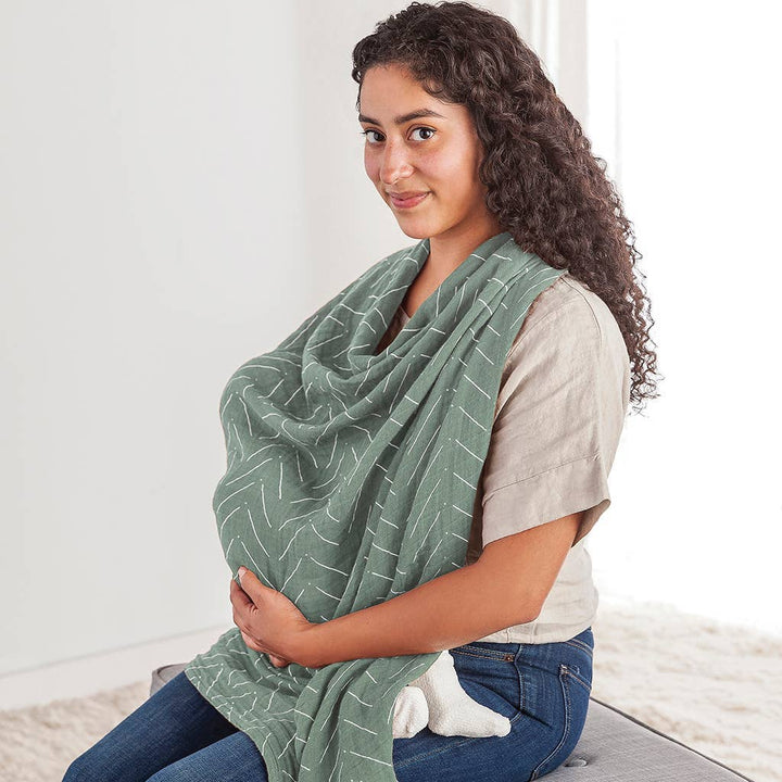 Breastfeeding Boss™-Sage Mudcloth