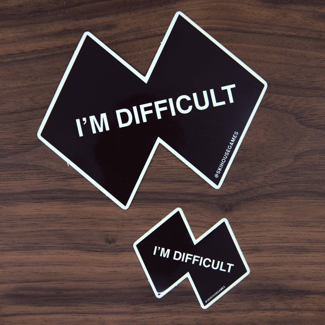 I'm Difficult Vinyl Black Diamond Sticker: Small - 2x1.6"