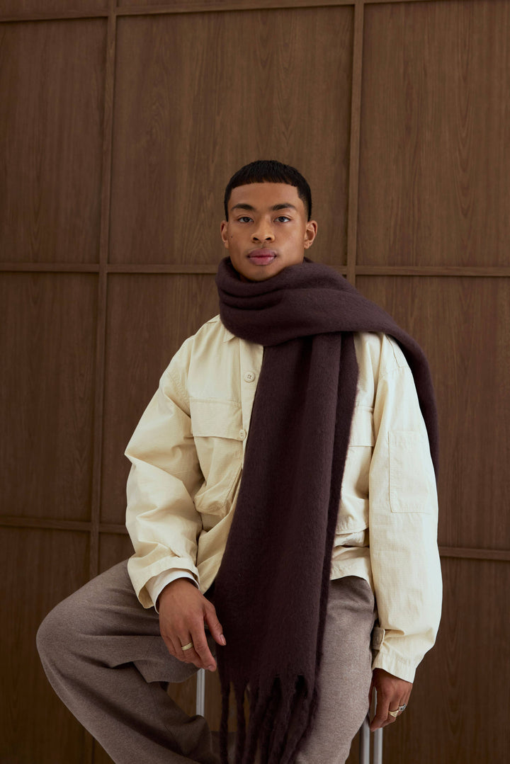 The Reykjavik Scarf - 100% Recycled - Ground Coffee