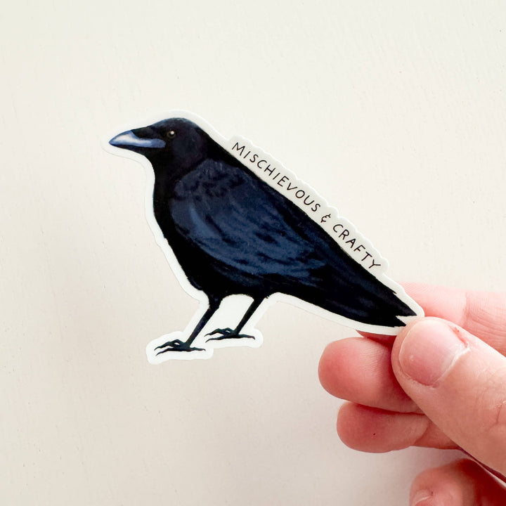 Mischievous & Crafty Crow Sticker: Without Backer Card