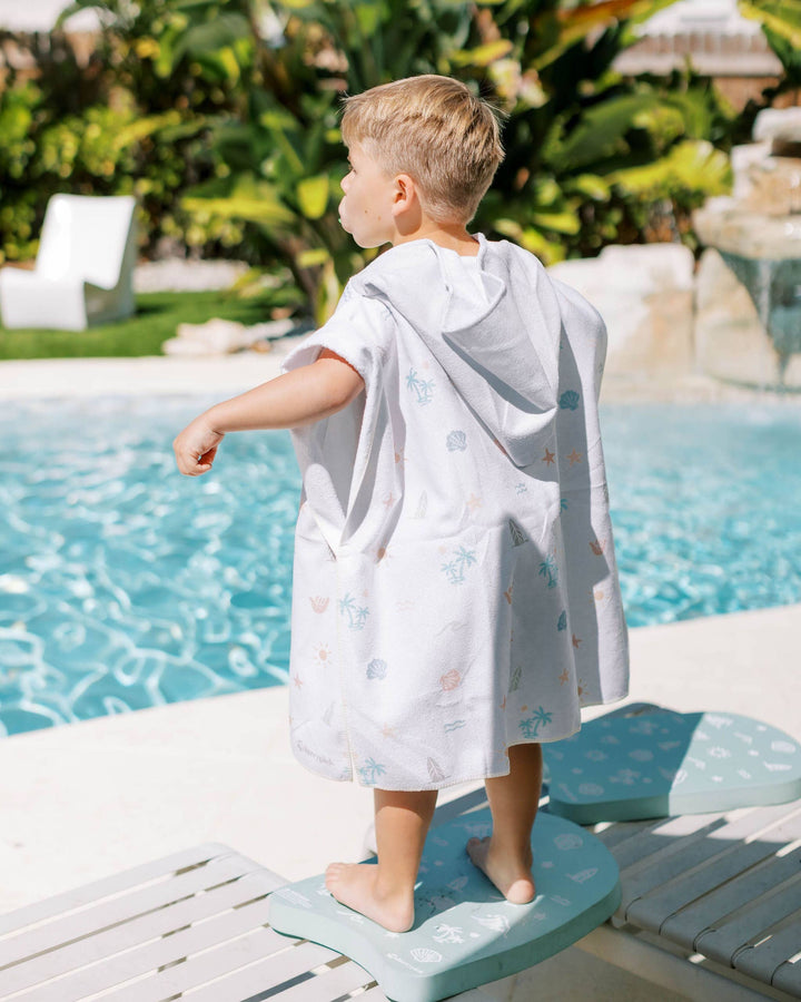 Kids Hooded Beach Poncho - Surf Paradise