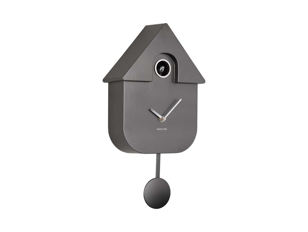 Modern Cuckoo Clock - Metallic Dark Grey