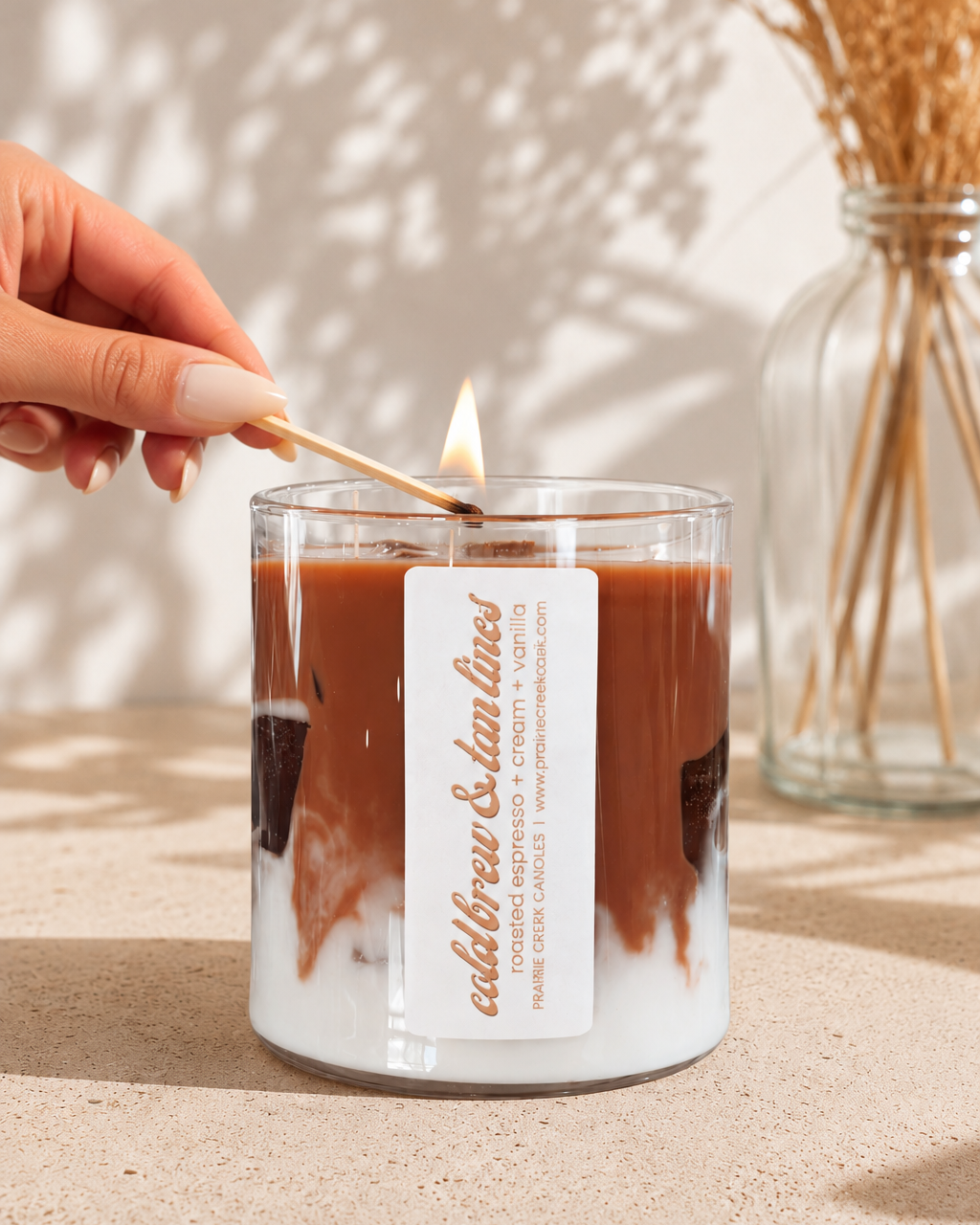 COLD BREW & TAN LINES CANDLE