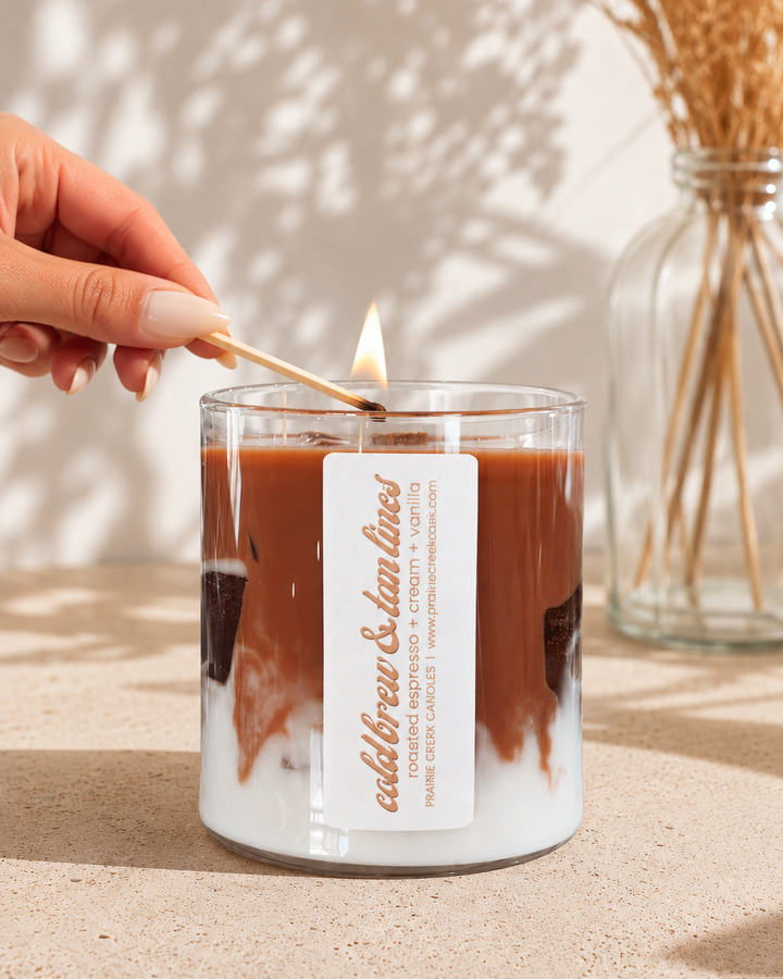 COLD BREW & TAN LINES CANDLE
