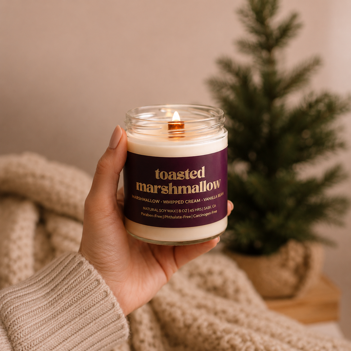 TOASTED MARSHMALLOW | 8OZ NON TOXIC SOY CANDLE