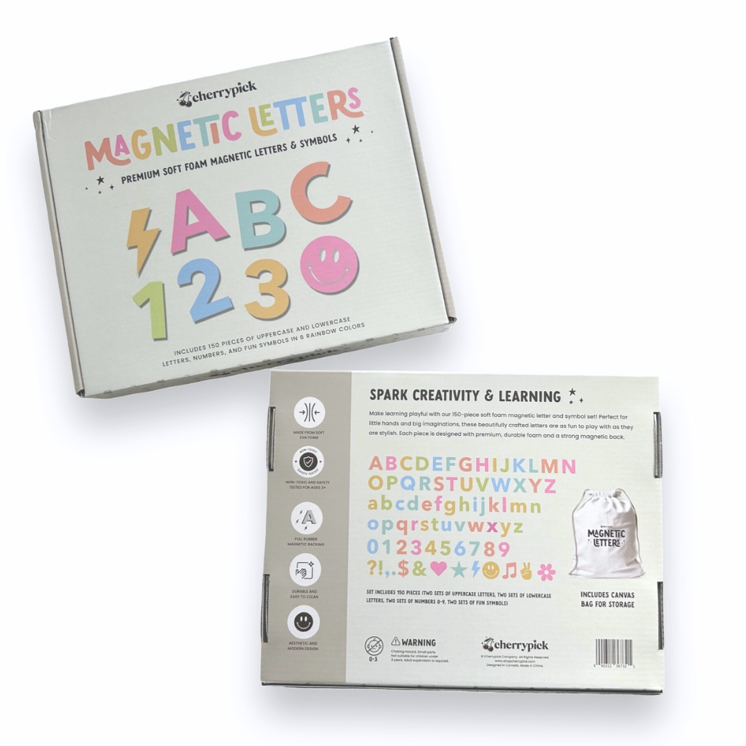 Soft Foam Magnetic Letters & Symbols: Pastel Rainbow