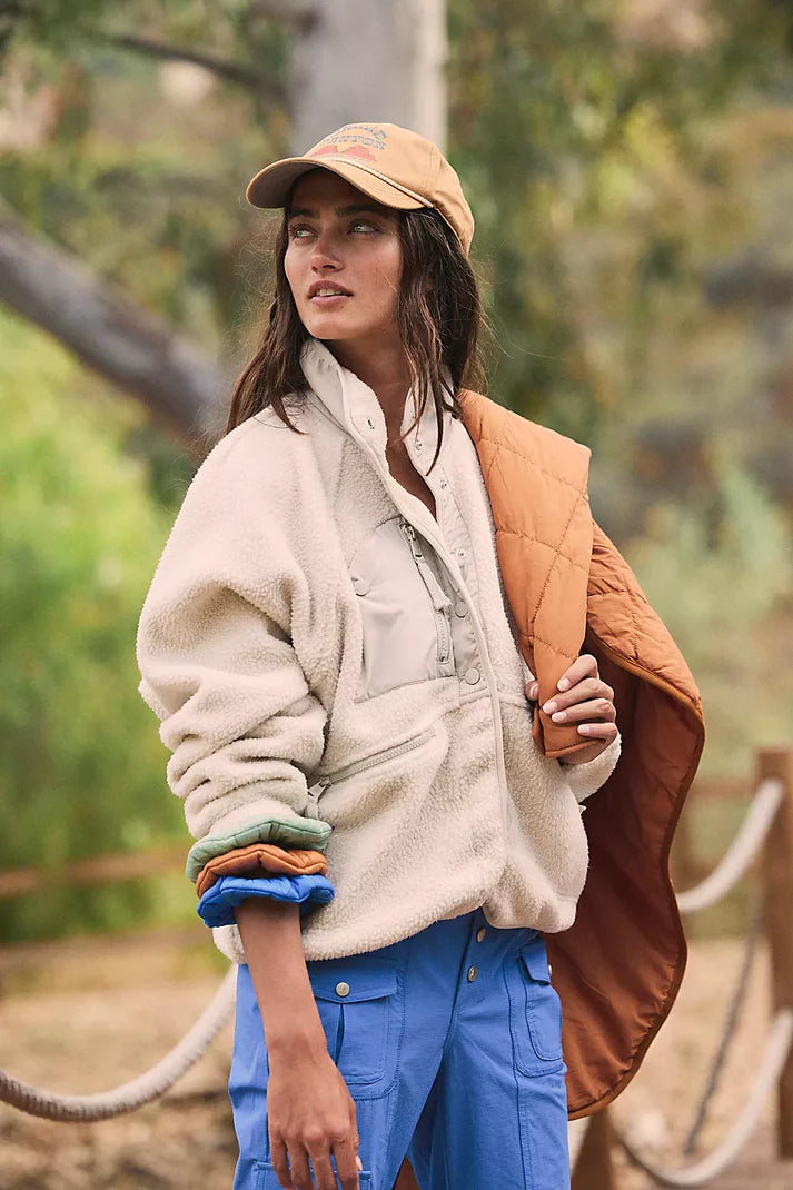 Hit The Slopes Fleece Jacket - Muted Beige
