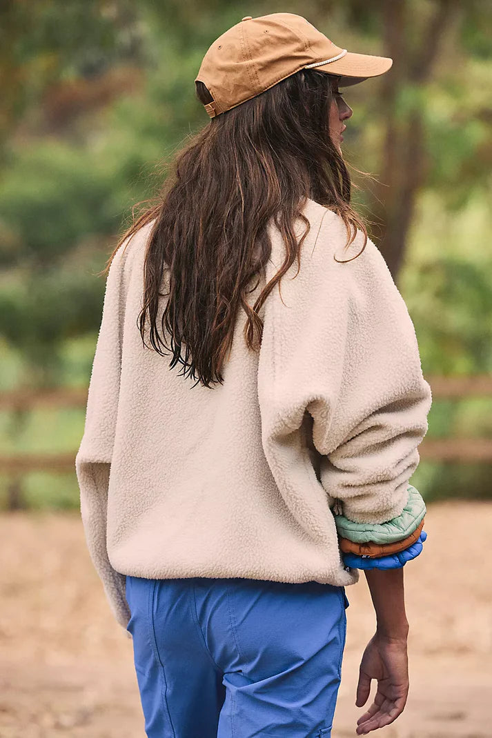 Hit The Slopes Fleece Jacket - Muted Beige