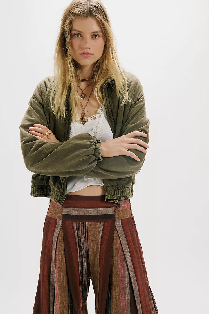 FP One Birdie Washed Jacket- Olive Green