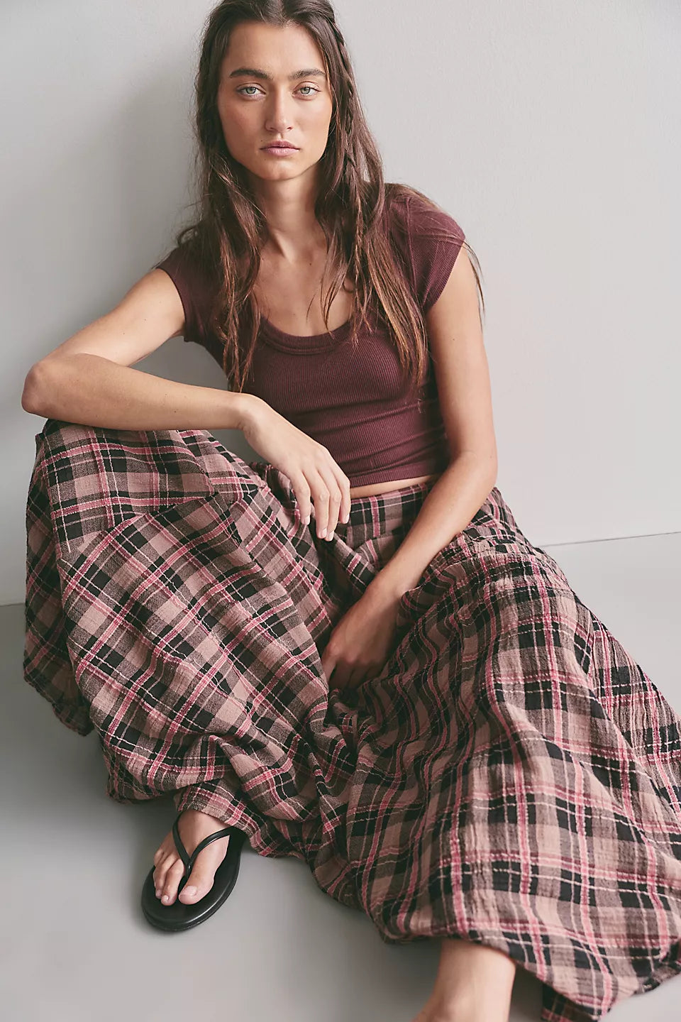 Ives Maxi Skirt- Chocolate Combo