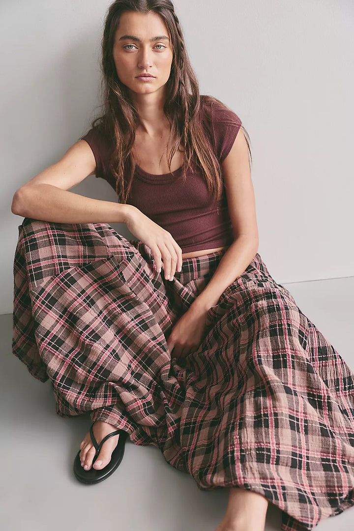 Ives Maxi Skirt- Chocolate Combo