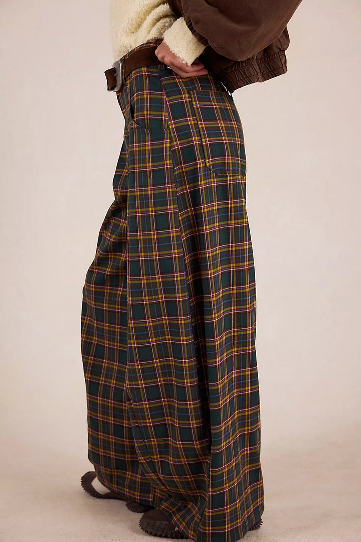 About It Baggy Trouser- Green Combo