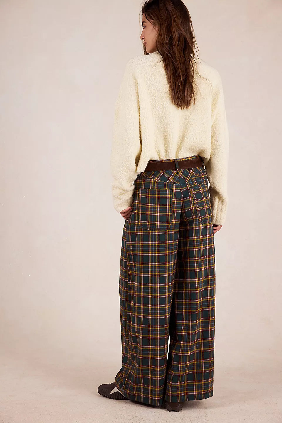 About It Baggy Trouser- Green Combo