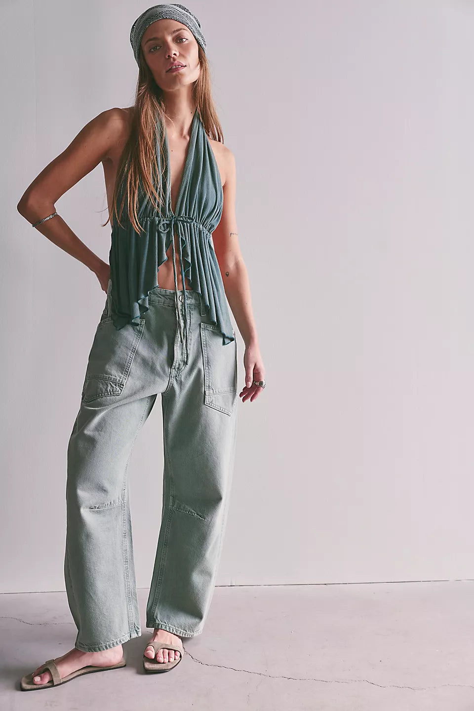 Minimalist Moxie Boyfriend Jean- Aloe