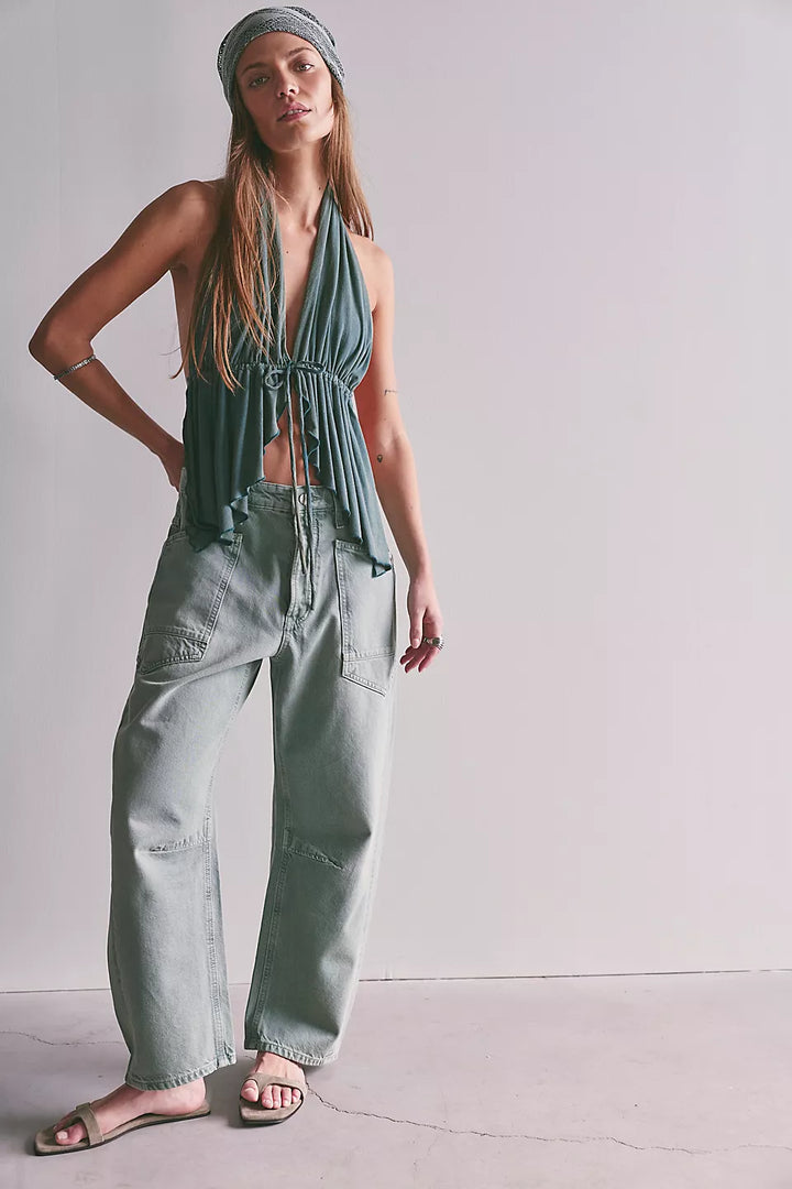 Minimalist Moxie Boyfriend Jean- Aloe
