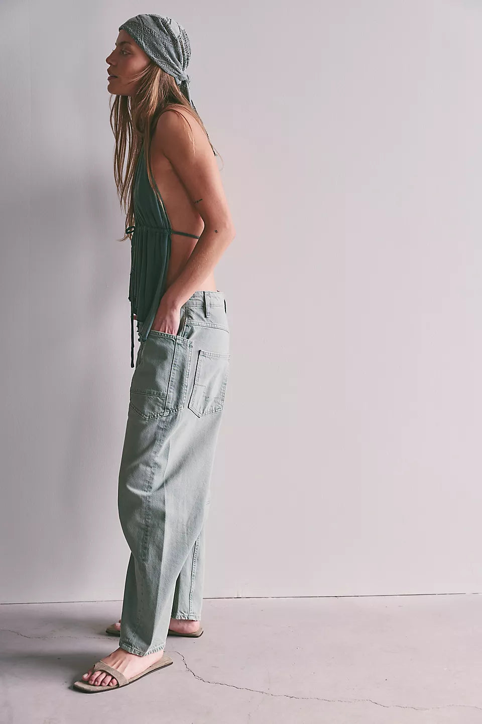 Minimalist Moxie Boyfriend Jean- Aloe