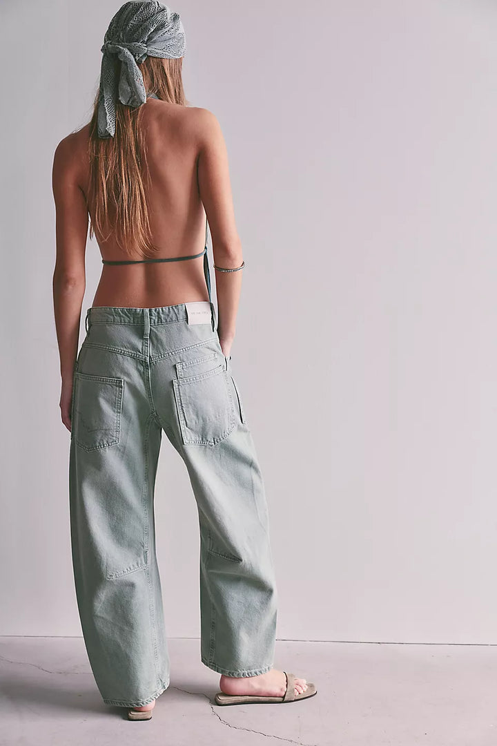 Minimalist Moxie Boyfriend Jean- Aloe