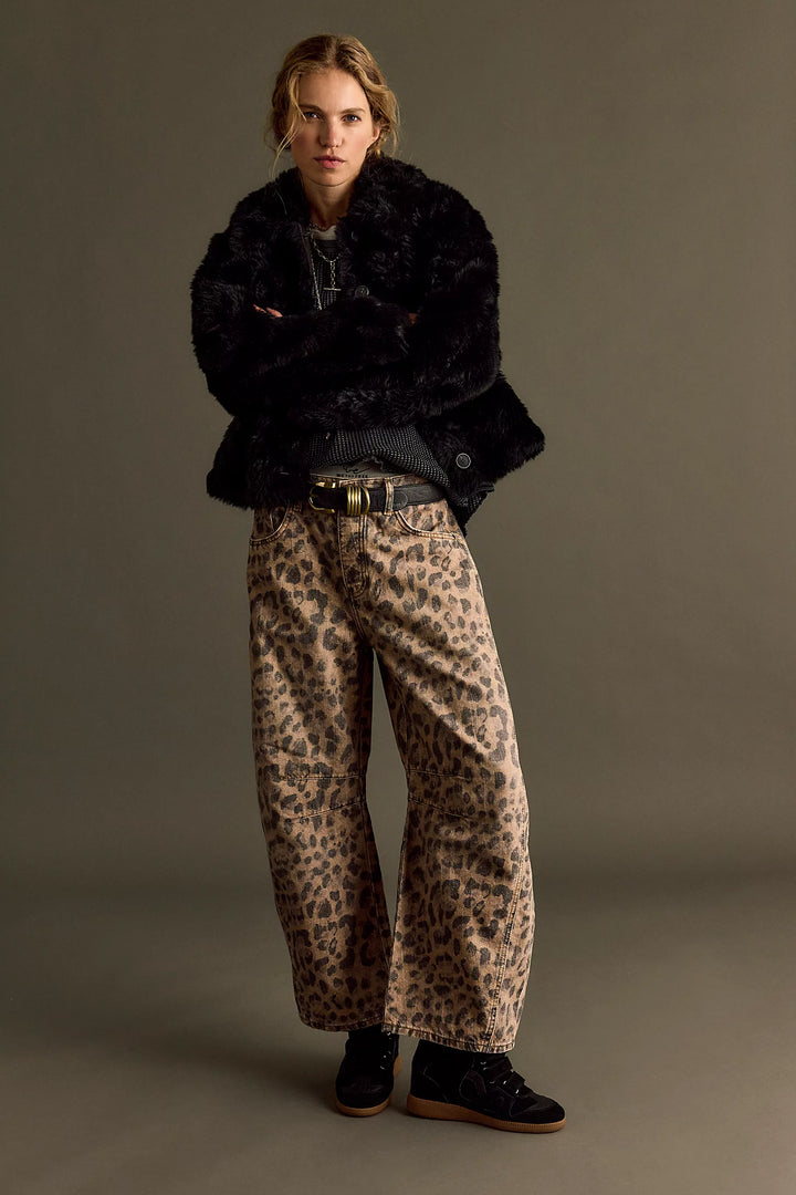 Good Luck Mid Rise Barrel Jeans - Brown Sugar