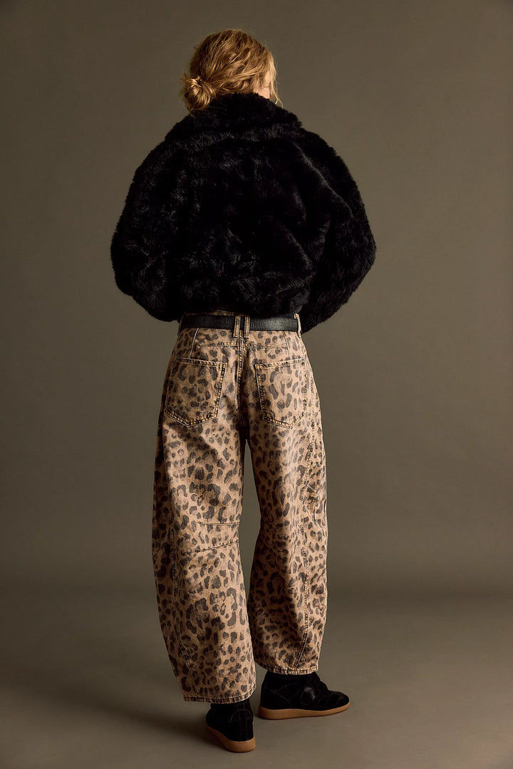 Good Luck Mid Rise Barrel Jeans - Brown Sugar