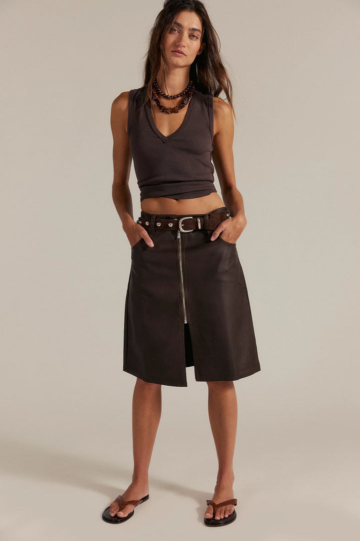 We The Free Sycamore Vegan Midi Skirt