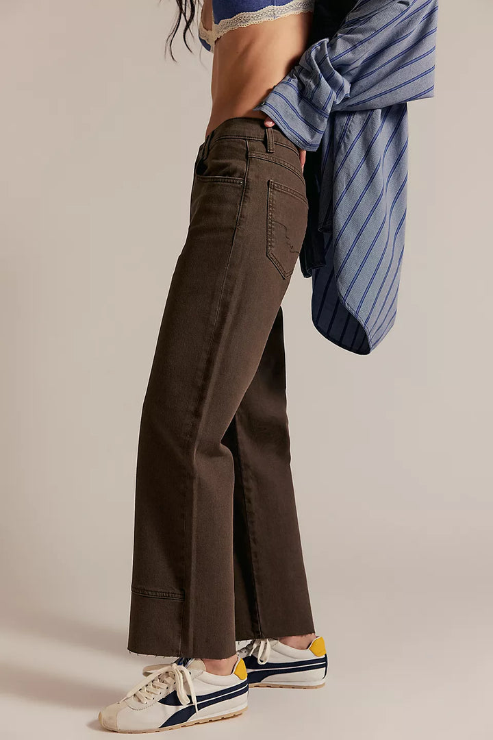 We The Free Risk Taker Mid-Rise Jeans - Workwear Brown