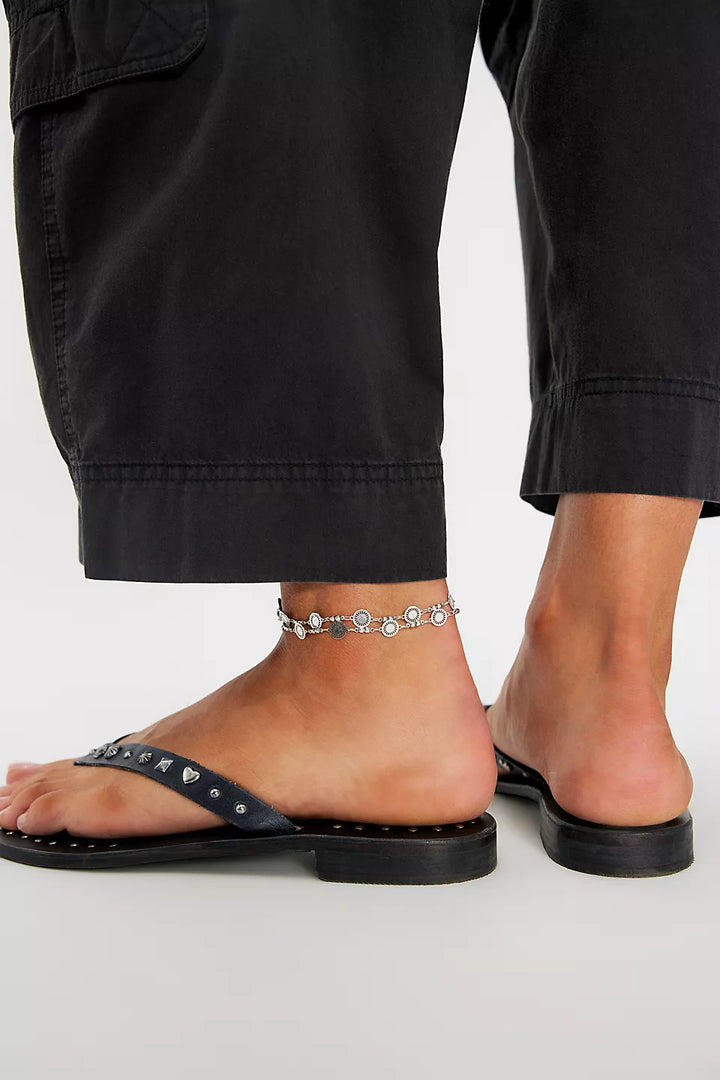 Tide Flip Flops- Black Leather