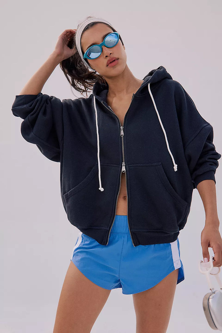 Final Call Zip Up- Black
