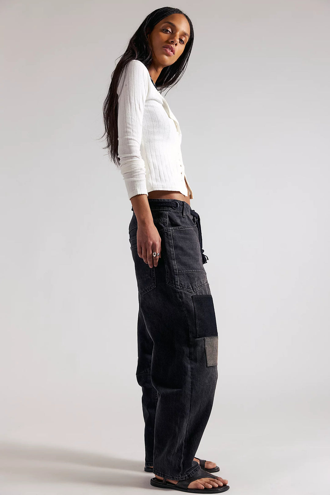 We The Free Moxie Pull-On Barrel Jeans - Night Hawk