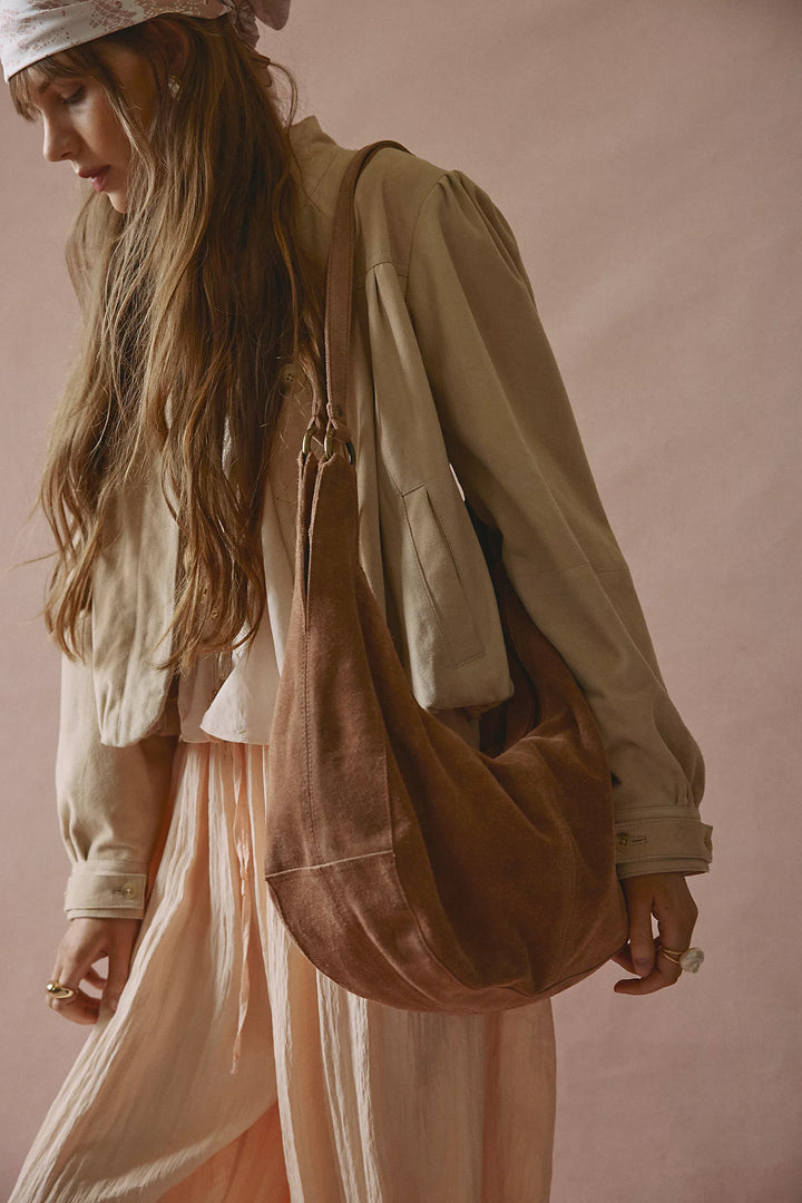 Roma Suede Tote - Rust